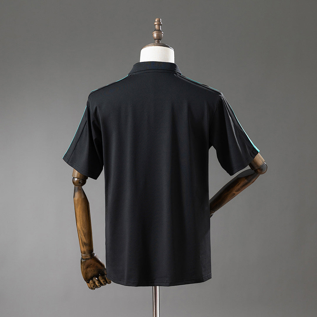 Mercedes 2025 black F1 polo S-3XL