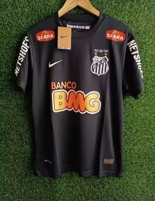 12-13 Santos away black retro jersey