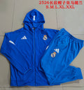 Real Madrid 2025/26 Blue Hoodie Suit S-2XL