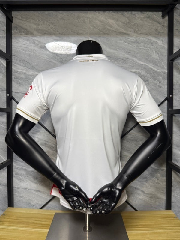 25-26 Monaco home with sponsor player version soccer jersey with sponsor size S-2XL
