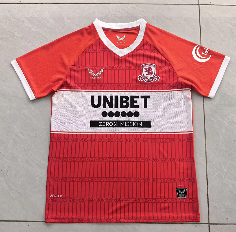25-26 Middlesbrough home soccer jersey