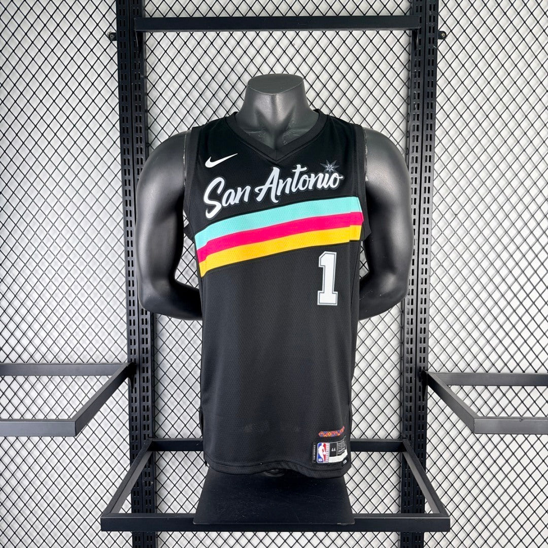San Antonio Spurs 2026 City Edition Black jersey WEMBANYAMA#1 S-XXL