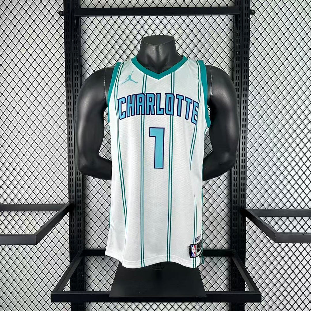 Season 2025 Charlotte Hornets White No. 1 BALL