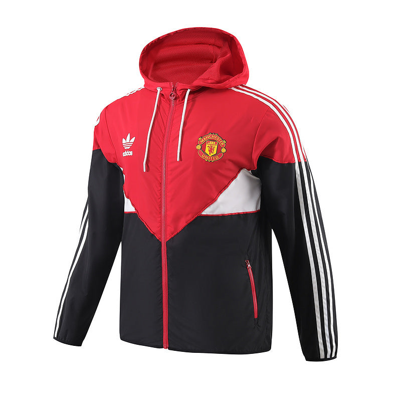 23-24 Manchester United red and black windbreaker