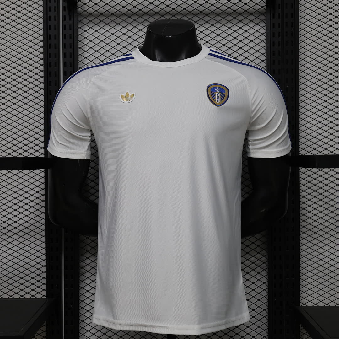 Leeds United 2025/26 White Casual Jersey Player Version