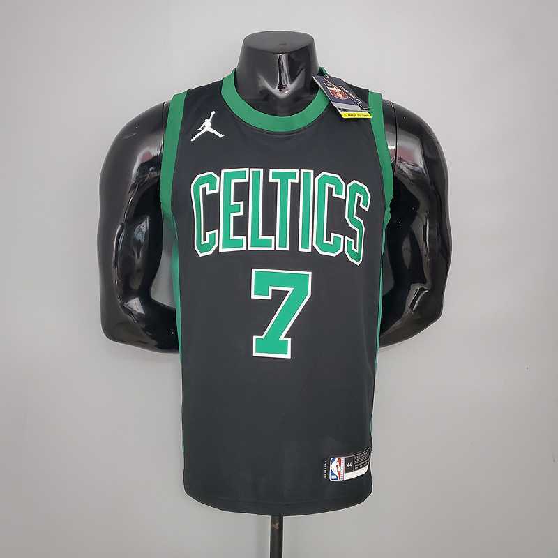 BROWN#7 Celtics White Jordan theme black