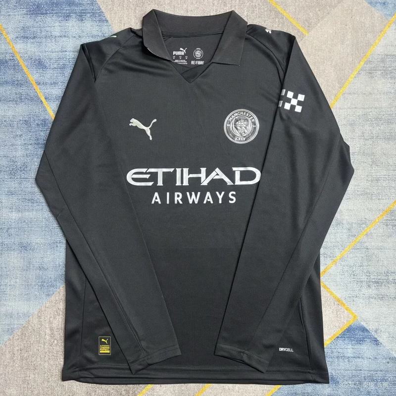 25-26 MCI Away Black Long Sleeve jersey
