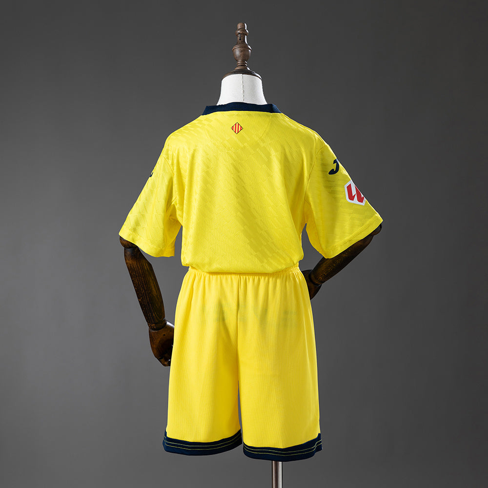 Villarreal 25/26 Home Kids Kit Jersey Size 16-28