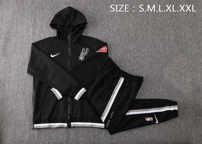 2122 NBA San Antonio Spurs Hooded Jacket Kit Black