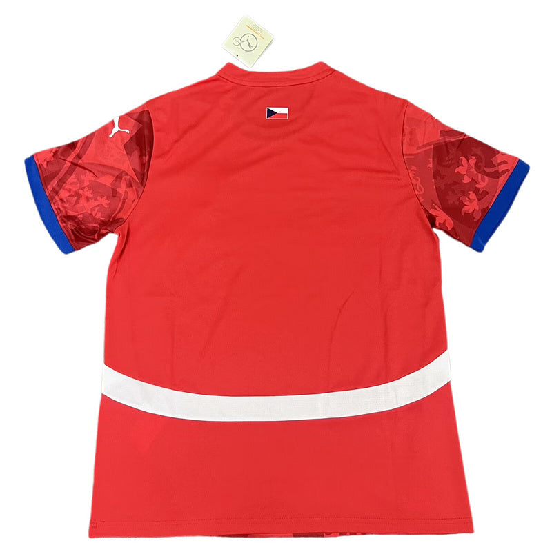 24-25 czech home red soccer jersey