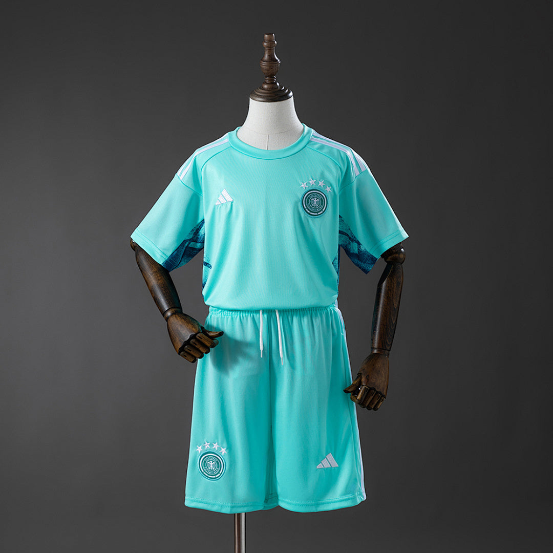Germany 2026 World Cup Blue Goalkeeper Kids kit Jerseys SIZE 16-28