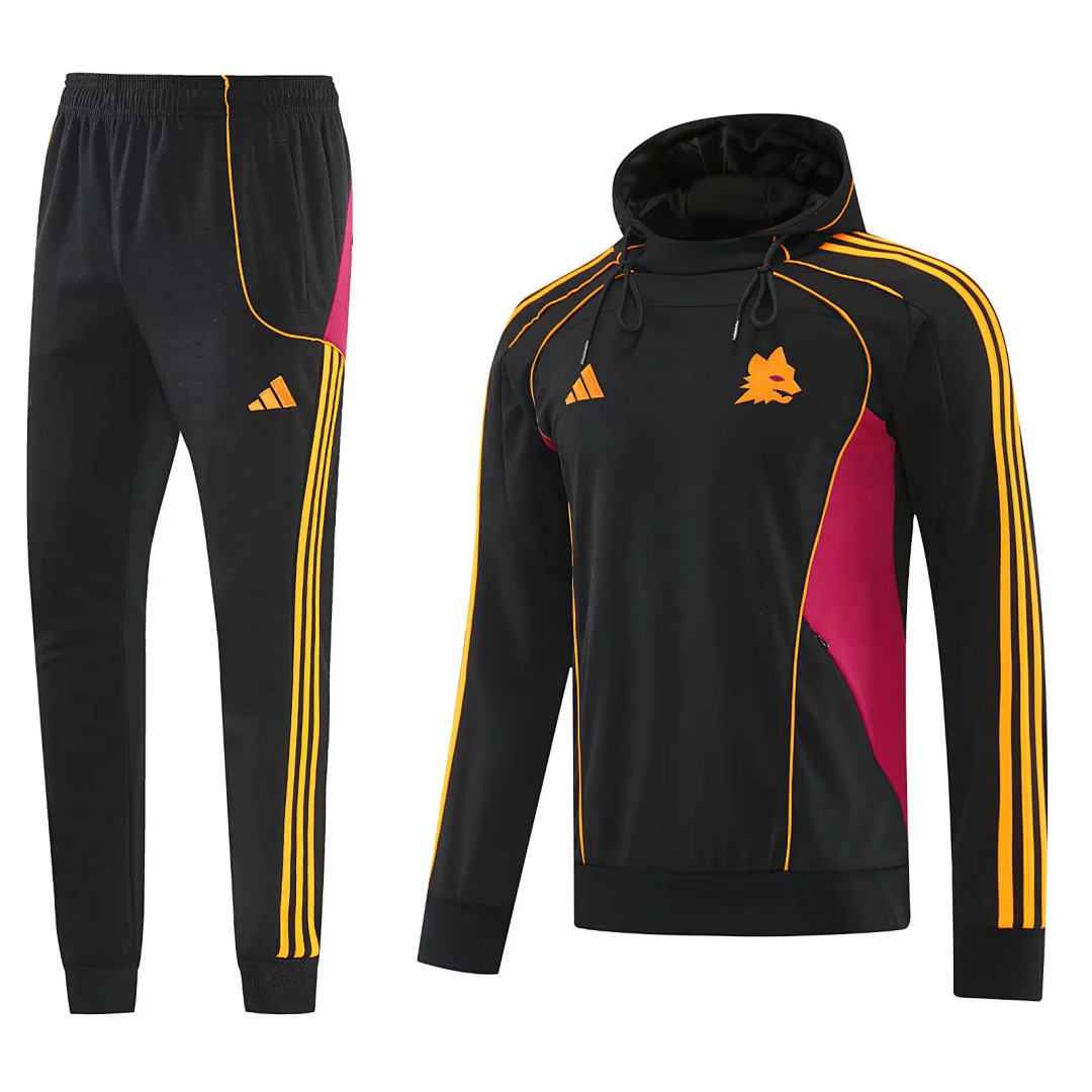 Roma 2025/26 Black Hoodie Suit S-2XL