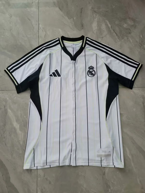 25-26 Real Madrid white Baseball jersey