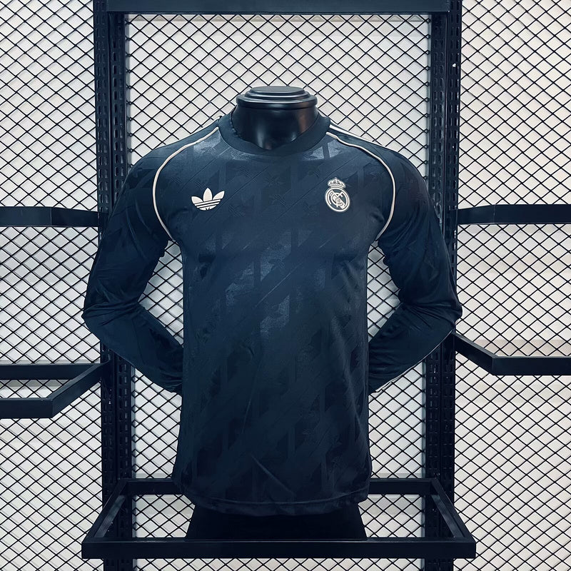 24-25 Real Madrid Black Retro Model Long Sleeve Player version jersey