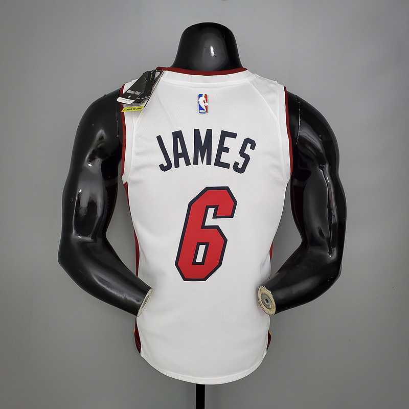 Miami Heat JAMES#6 white
