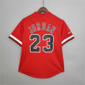 Mitchellness Bulls Red No. 23 Jordan Retro Mesh Short Sleeve