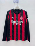 25-26 AC Milan home long sleeve jersey