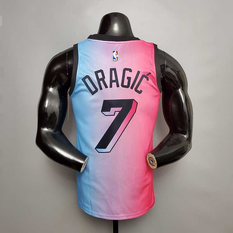 New Miami Heat DRAGIC#7 City Edition Pink Blue Gradient Color