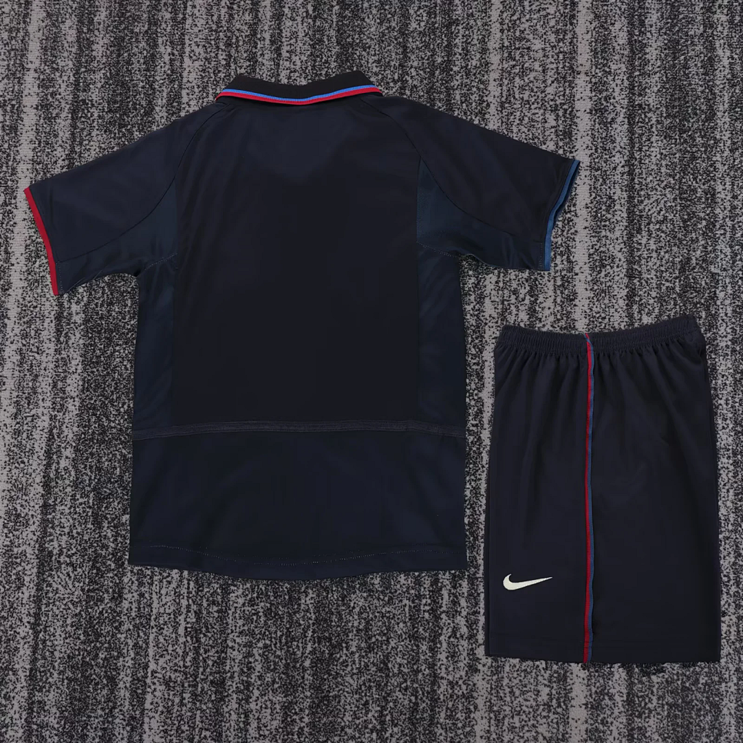 kids kit Retro 02-03 Barcelona third soccer jersey size 16-28