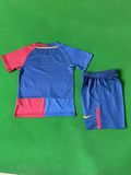 08-09 Barcelona home UCL version retro kid kit