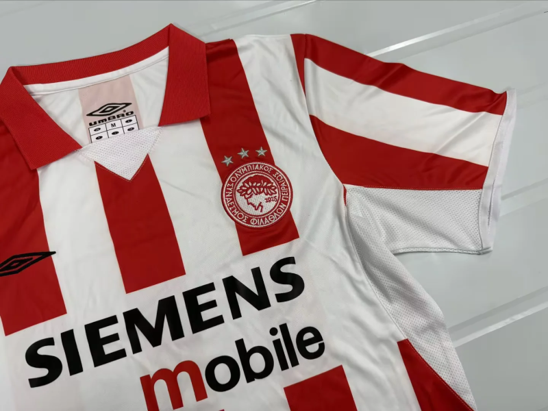 Retro Olympiacos 2004/05 home soccer jersey size S-2XL