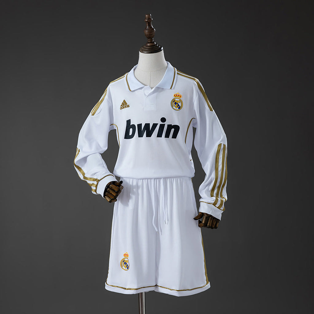 Retro Real madrid 2011/12 Home Long Sleeve kids kit
