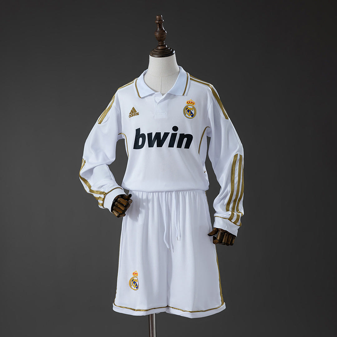 Retro Real madrid 2011/12 Home Long Sleeve kids kit