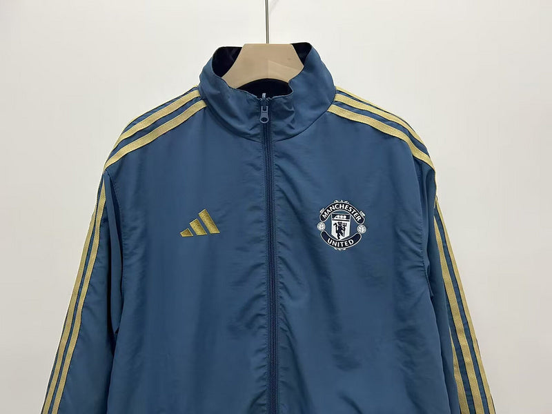 25-26 Manchester United blue reversible windbreaker