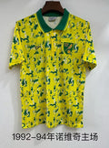 92-94 norwich home retro jersey