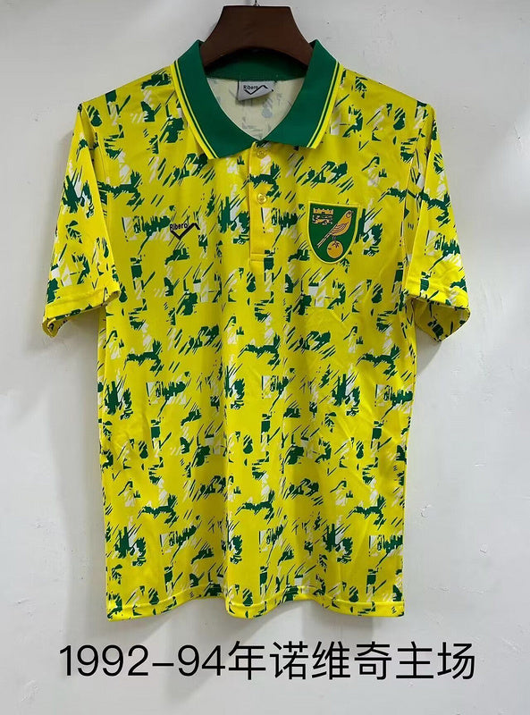 92-94 norwich home retro jersey