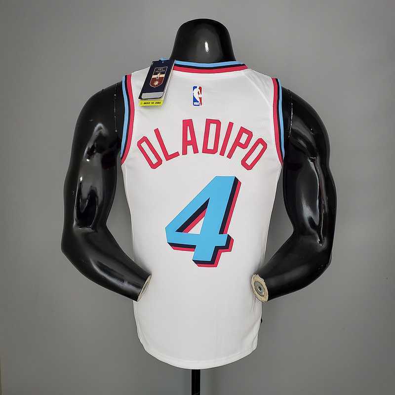 OLADIPO#4 Miami Heat V-neck White