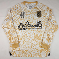25-26 Palestino special version white gold long sleeves soccer jersey
