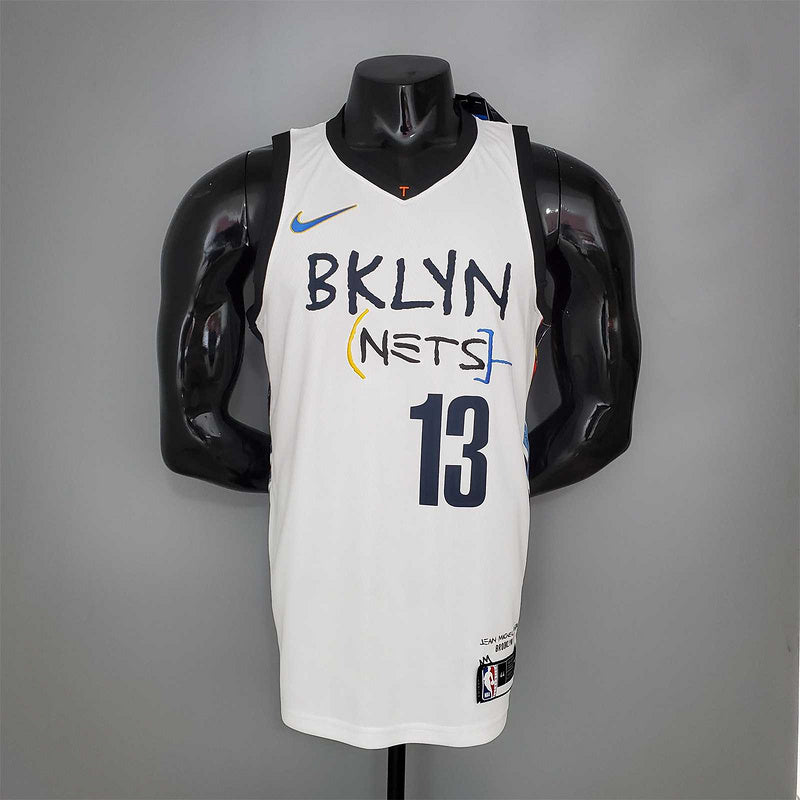 HARDEN#13 Brooklyn Nets graffiti white