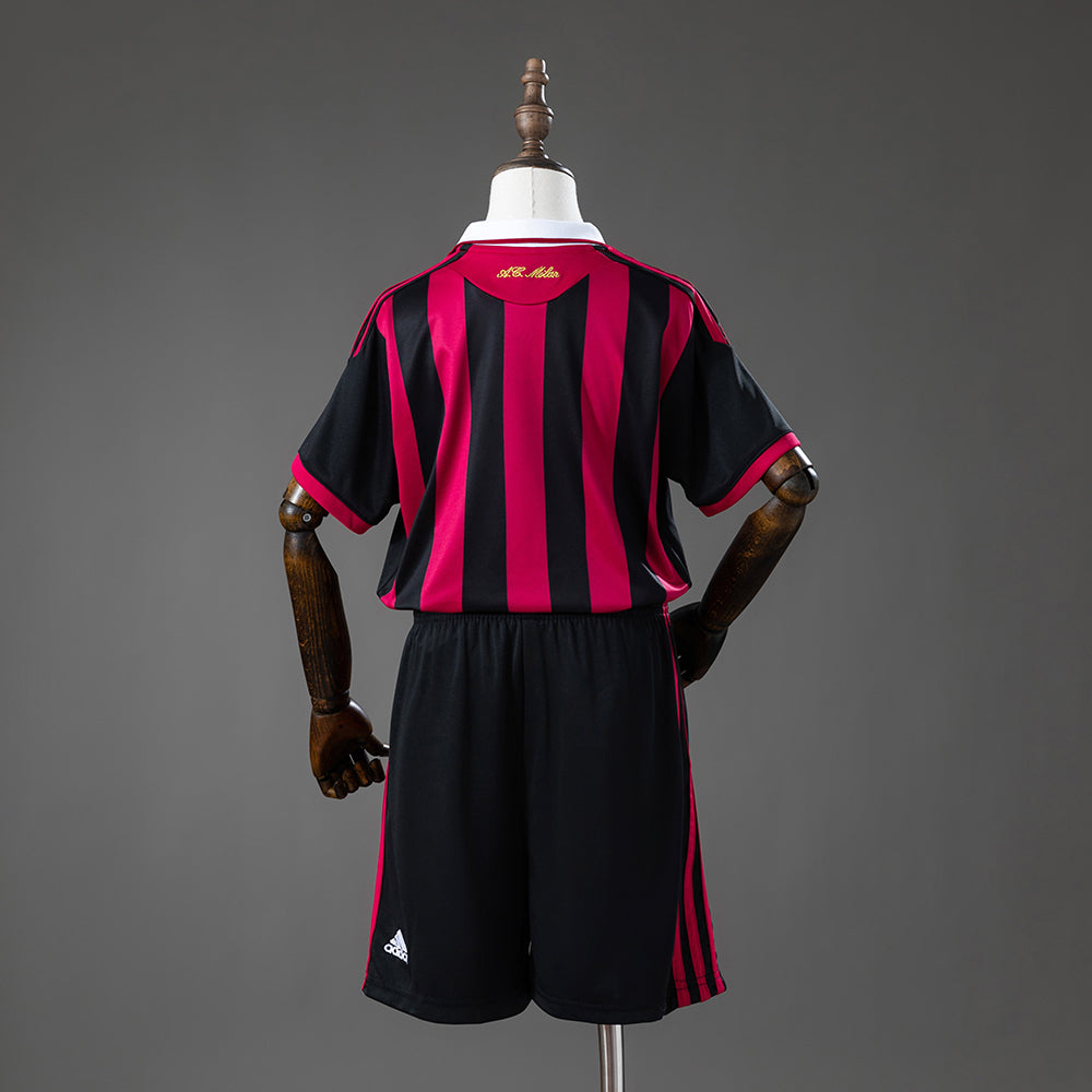 AC Milan 09/10 Home Retro Kids Kit Jersey Size 16-28