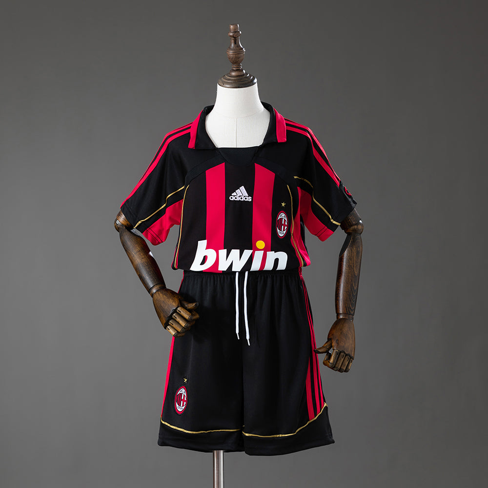AC Milan 06/07 Home Retro Kids Kit Jersey Size 16-28