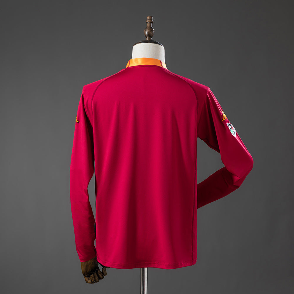 Roma 00/01 Home Long Sleeve Retro Jersey S-XXL