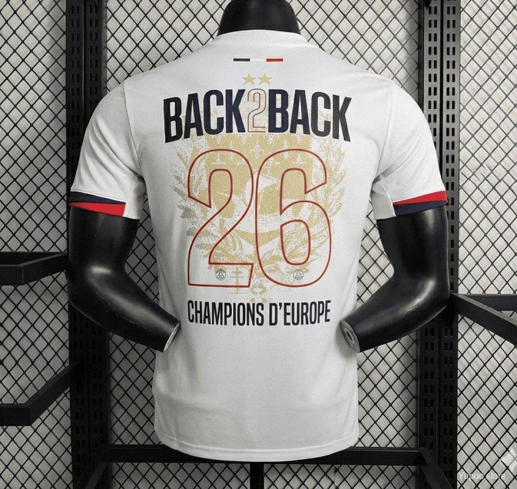 2 Star 2025/26 PSG Away Jersey With Champions of Europe 2026