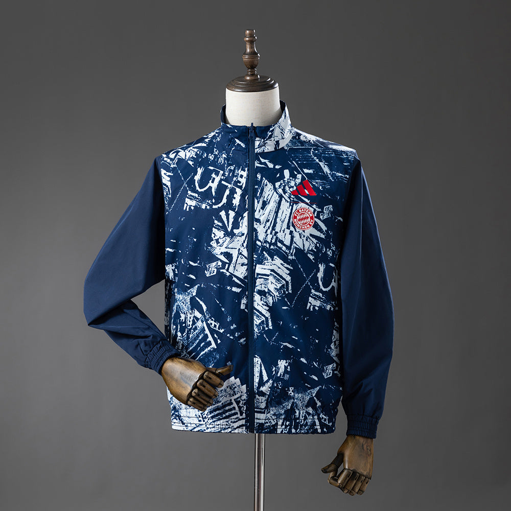 Bayern Munich 25/26 Reversible Jacket Windbreaker - Navy Blue S-3XL