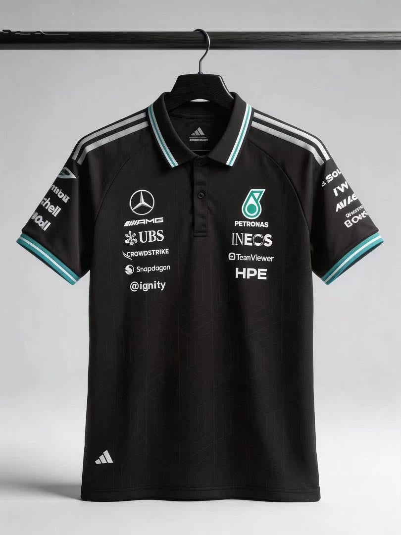 Mercedes 2026 Black POLO F1 Jersey S-5XL