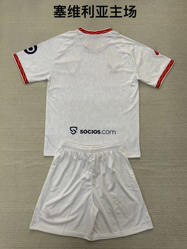 24-25 Sevilla home adult uniform and kid kit