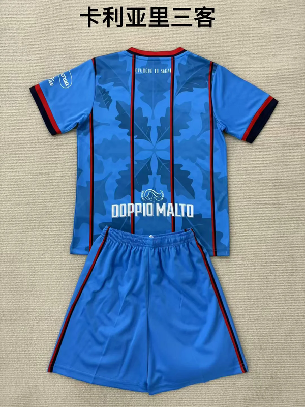 25-26 Cagliari Calcio third kid kit size 16-28
