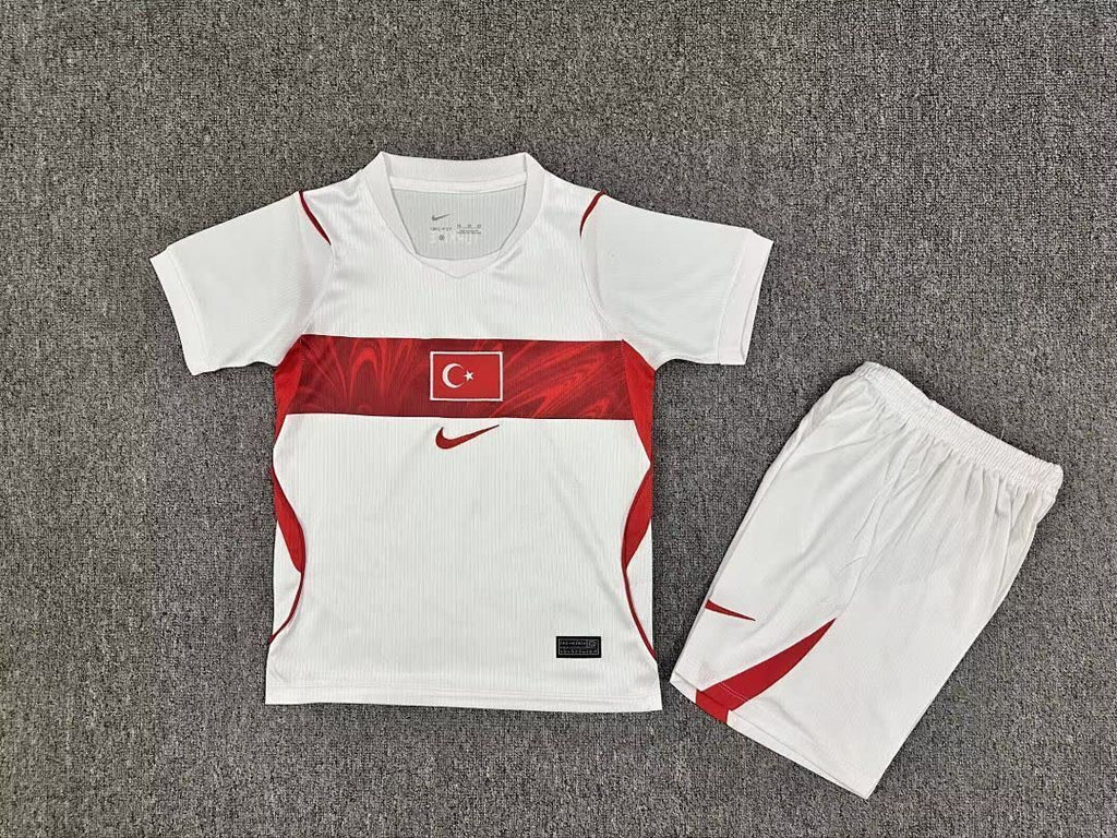 Turkey 2026 World Cup Home kids Soccer jersey 16-28