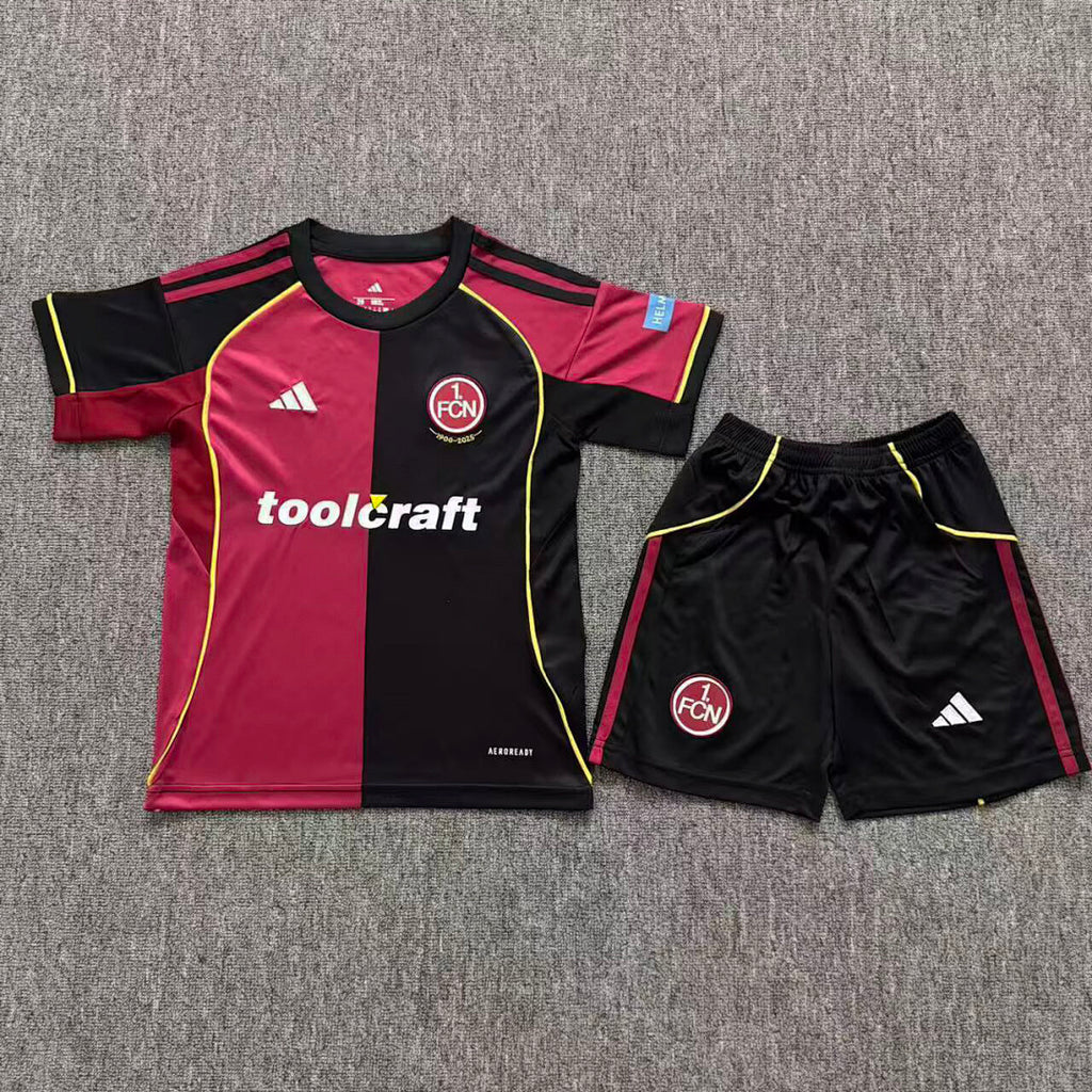 FC Nürnberg 2025/26 Home Kids Kit Size 16-28