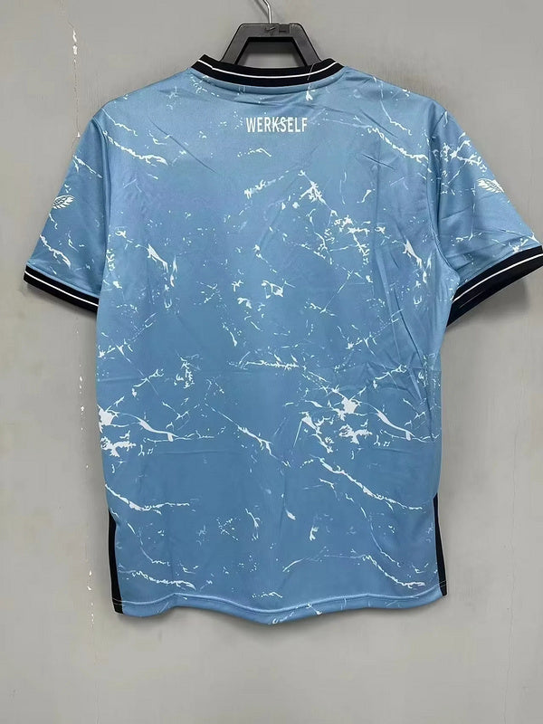23-24 Leverkusen third Away blue jersey