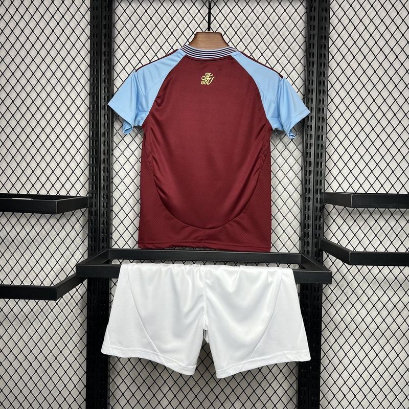 24-25 Aston Villa home kid kit