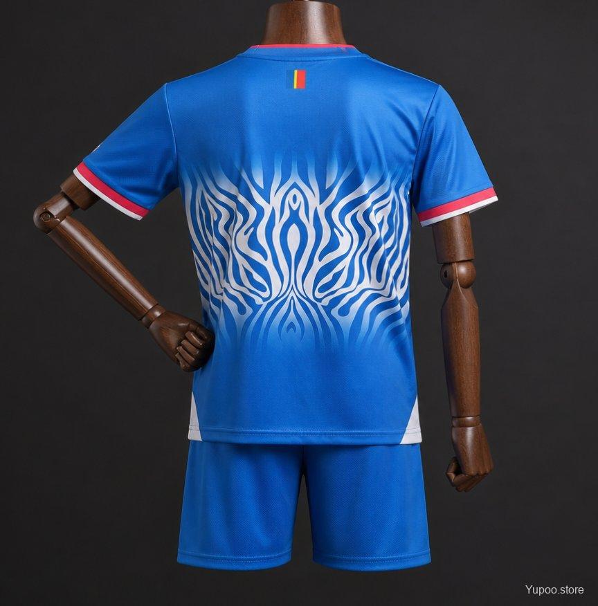 Kids DR Congo 2026 World Cup Sky Blue Home Jersey 16-28