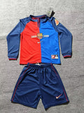 Retro 1999/00 Barcelona Home Long Sleeve kid kit size 16-28