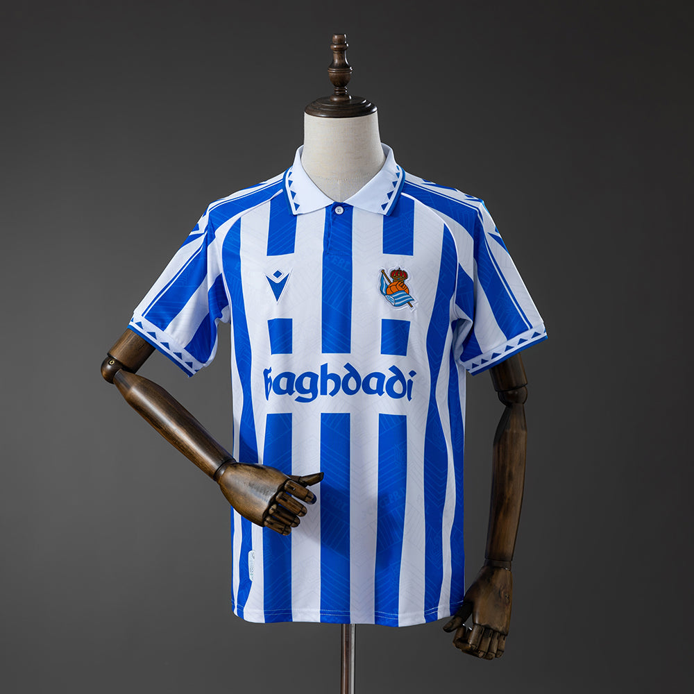 Real Sociedad 25/26 Retro Style Jersey Sizes S-4XL