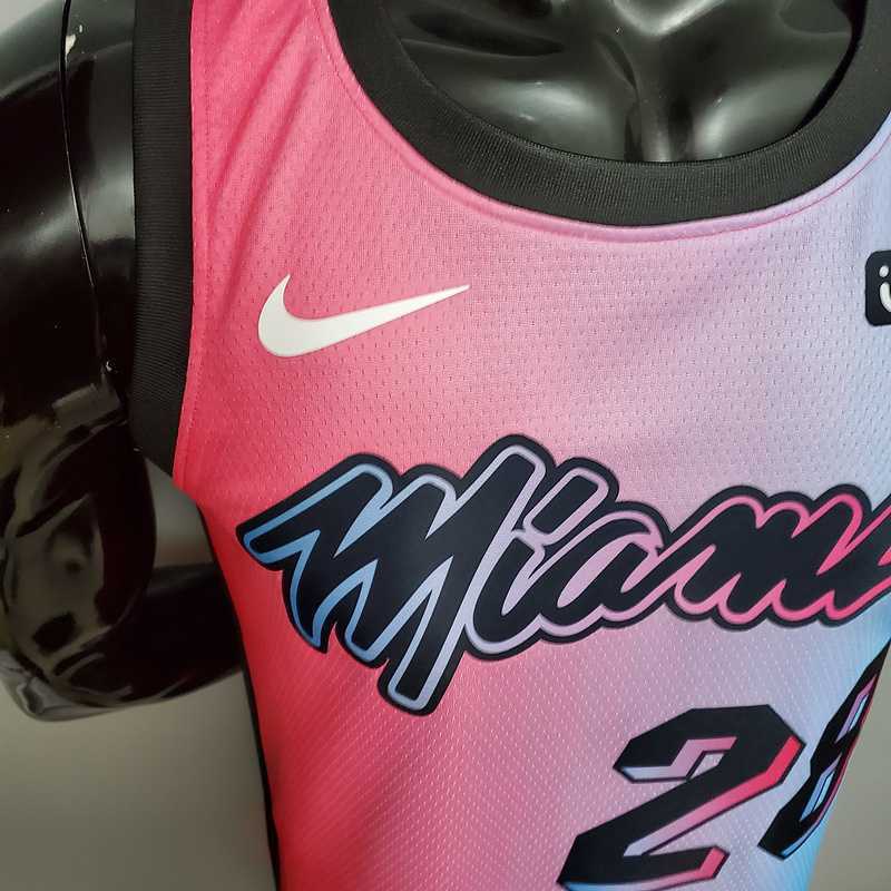 New Miami Heat IGUODALA#28 City Edition Pink Blue Gradient Color