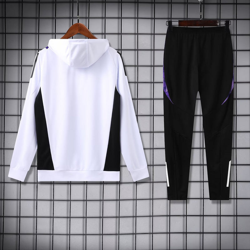 24-25 Real Madrid White hoodie suit